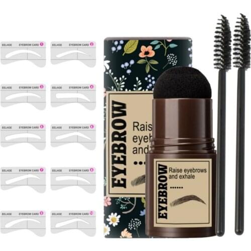10 Kinds of Eyebrow Stencil Shaping Makeup Kit Eye Brow Gel Stamp Perfect Eyebrow in Seconds Eyebrow Stamp Shaping Kit