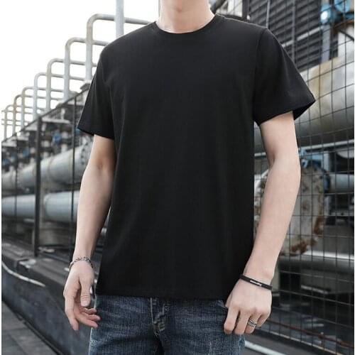 2021 New Summer Men T-shirt Cottot O neck Short Sleeve Mens T Shirts