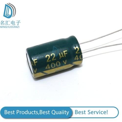 5PCS 400V22UF 13*17mm Aluminum electrolytic capacitor high frequent low impedance 13x17mm