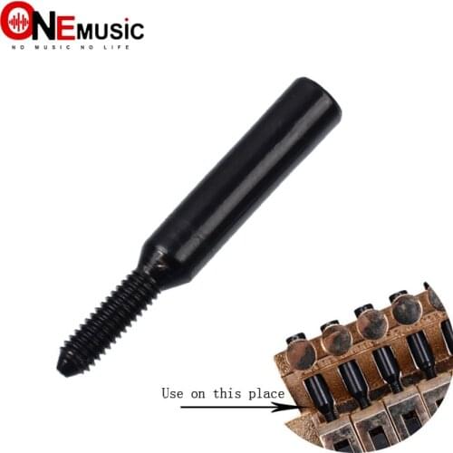 6pcs Black Electric Guitar Tremolo Bridge Saddle Locked String Clamp String Round Hexagon screws M4*36MM