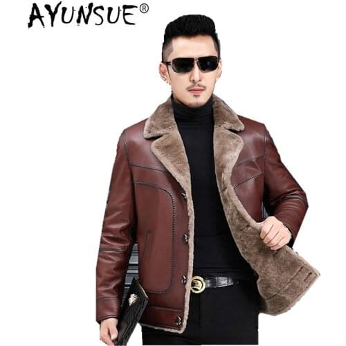 AYUNSUE Mens Sheepskin Jackets China