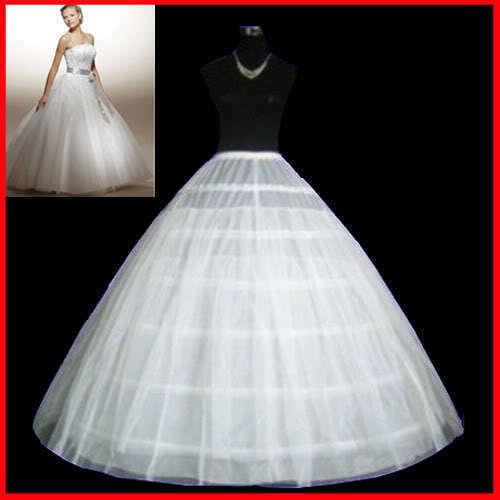 Sensual Looking Fancy Clingy 2 layer Bridal Wedding Petticoat 6-Hoops Crinoline Wedding Dress