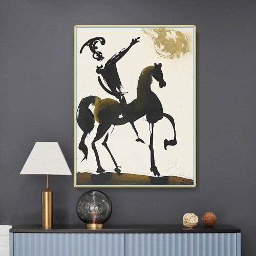 Citon Salvador Dali《Joshua Brave In War, 1967》Canvas Art Oil painting Artwork Poster Picture Modern Wall Decor Home Decoration