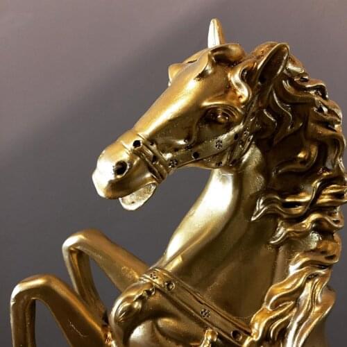 Horse Decorative Figure Gold Silver Brown Colour Home Office Decor Accessories Animal Classic Design Gift