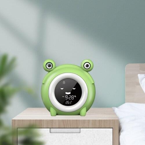 Frog Kids Alarm Clock 5-Sound Child Sleep Trainer Sound Machine Snooze Clock