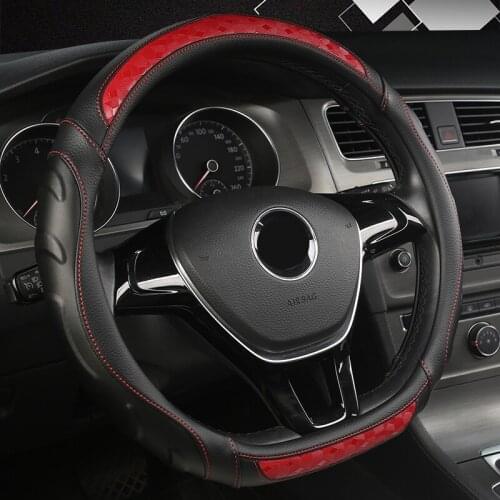 FeKoFeKo Leather Car Steering Wheel Cover For Hyundai i20 i30 i40 Tucson Solaris ix35 Creta Santa fe Kona Elantra auto styling