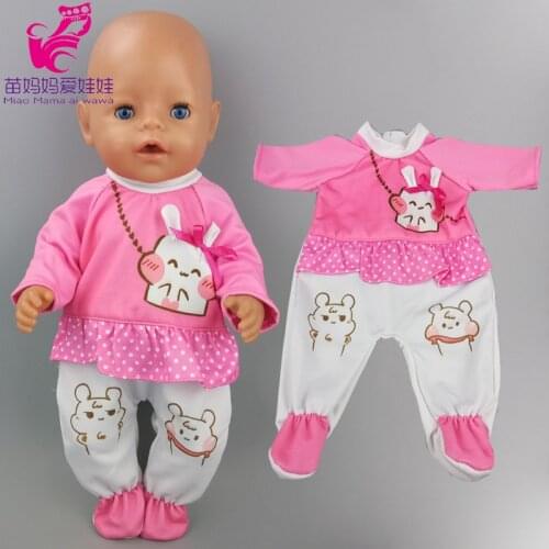 Doll clothes 43 cm baby doll suit for 17 inch reborn baby toys clothes