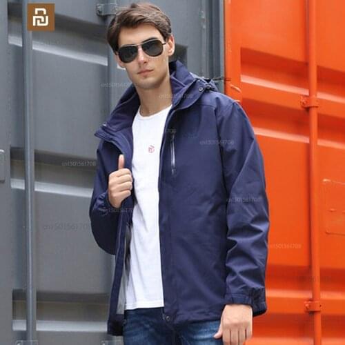 Xiaomi mijia winter outdoor three-in-one jacket mens detachable two-piece breathable windproof padded jacket