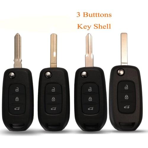 Kutery 10pcs 3Buttons Replacement Remote Car Key Shell Case Fob For Renault Kadjar Captur Megane 3 Symbol