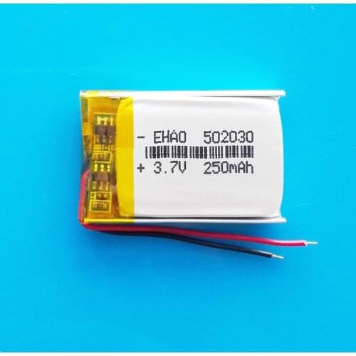 502030 3.7V 250mAh Polymer lithium Lipo ion battery rechargeable customized wholesale CE FCC ROHS MSDS quality certification