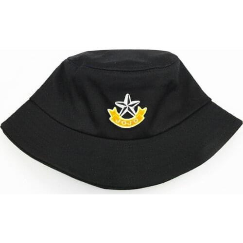 2021 Five Stars Embroidery Cotton Bucket Hat Fisherman Hat Outdoor Travel Hat Sun Cap Hats for Men and Women 87
