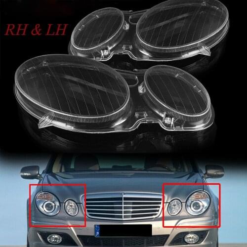 Pair Headlight Headlamp Lens Cover For 2002-2008 Mercedes E Class W211 E300 E200
