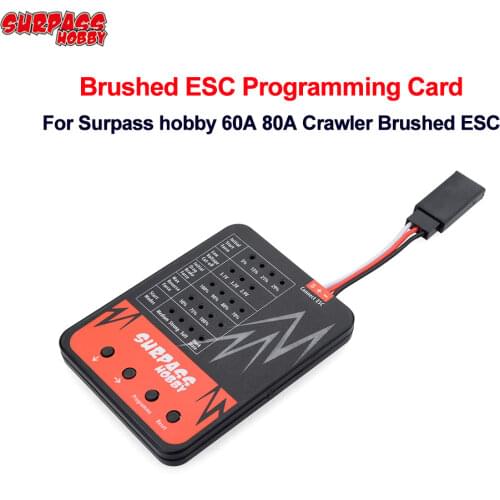 Surpasshobby LED Program Card Pro Electronic Speed Controller Brushed Programing Card For 1/10 RC 45A 60A 80A Brushed ESC