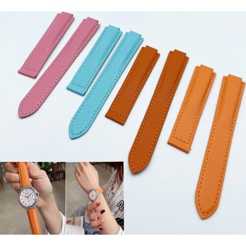 Watch accessories leather strap Women for Cartier blue balloon watch band Leather watch strap Buckle Watch Accessories Belt