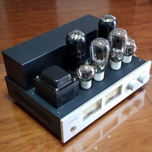 Manual scaffolding 300B pushes 845 high-power class A amplifier HiFi fever amplifier, output power: 25W × 2 (RMS8Ω)