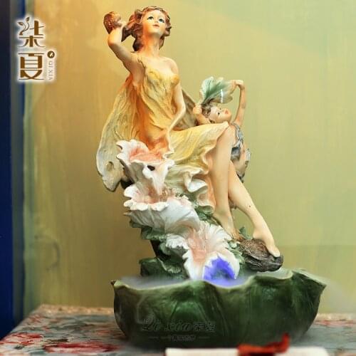 Seven Summer Angel Hua Xianzi characters water ornaments European housewarming gifts crafts Home Furnishing entrance atomization