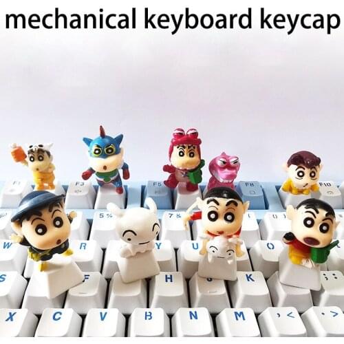 Cute Crayon Shinchan Personality Cartoon Anime Mechanical Keyboard Keycaps PBT custom Keycap Diy Key Cap Accessories Cherry Mx