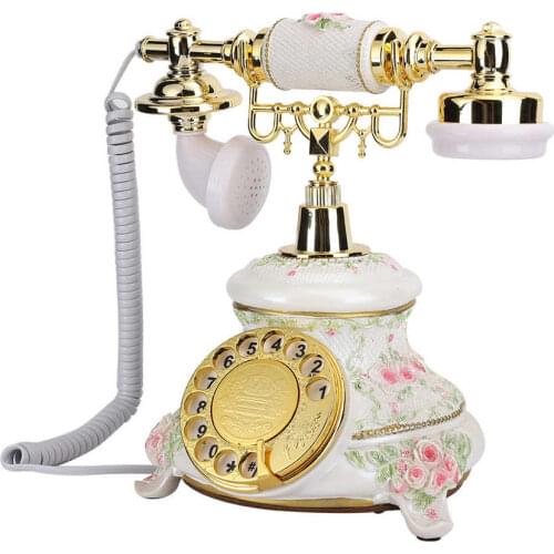 Rotating Dial Antique Telephones Retro Country Style Vintage Handset Landline Home Fixed Desk Phone
