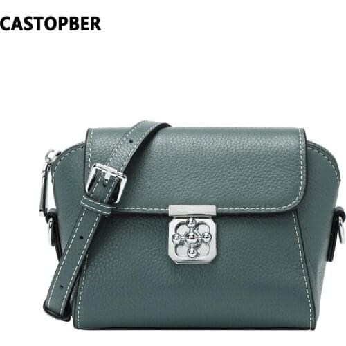 Fashion Ladies Small Leather Crossbody Bag Cover Cow Genuine Leather Messenger Bags Summer Women Purse Simple High Quality Best