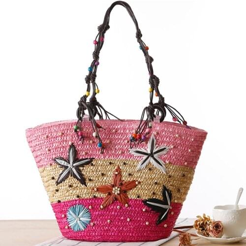 Womens Brand Straw Embroidery Handbags Female Luxury Designer Weave Shoulder Bag Travel Hobos Packs For Ladies Beach Vacation
