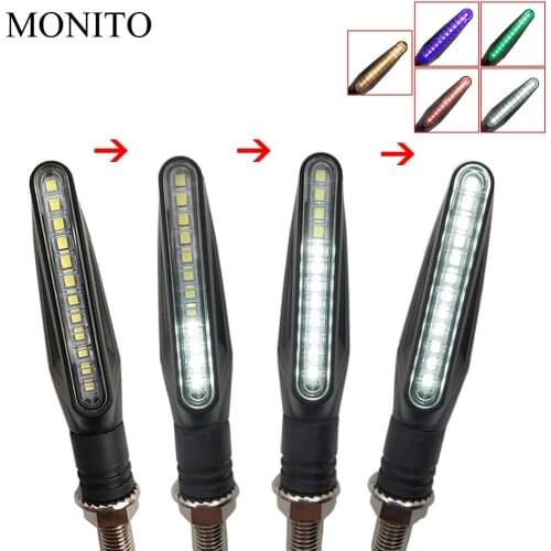 Motorcycle flowing water flicker led motocross turn signal light lamp For Triumrh THRUXTON TIGER 800 1050 1200 XC/XCX/XR TT 600