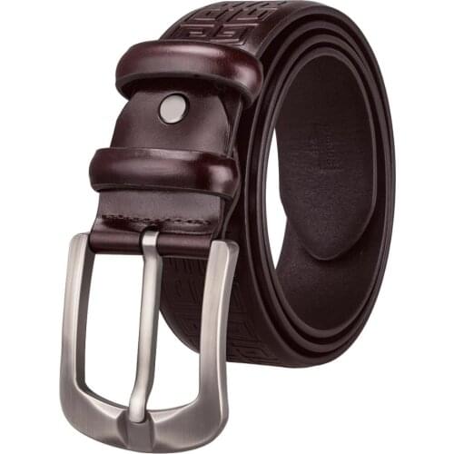 SZ-0001-B 2017 Barry.Wang New Fashion Designers Pin Buckle Leather luxury Belts Business Male Alloy buckle Belts for Mens