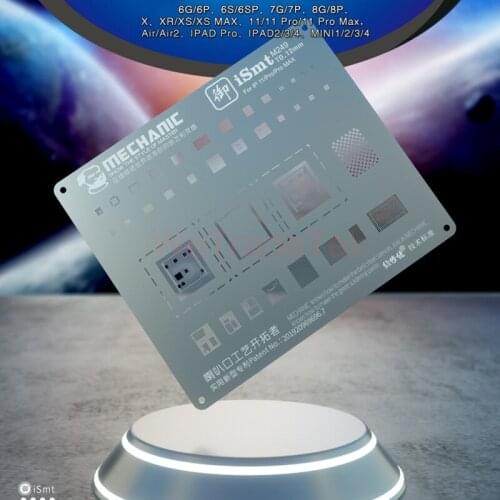 Mechanic iSmt BGA Reballing Stencil for Phone 6/6P/6S/6SP/7/7P/8/8P/X/XR/XS/11/11Pro/11Pro Max iPad CPU IC Chip Soldering Net