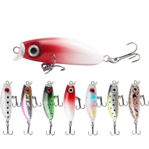 1PCS Minnow Fishing Lures43mm Artificial Bait Topwater Hard Bait Wobbler Bait Crankbait Carp Striped bass Pesca Fishing tackle