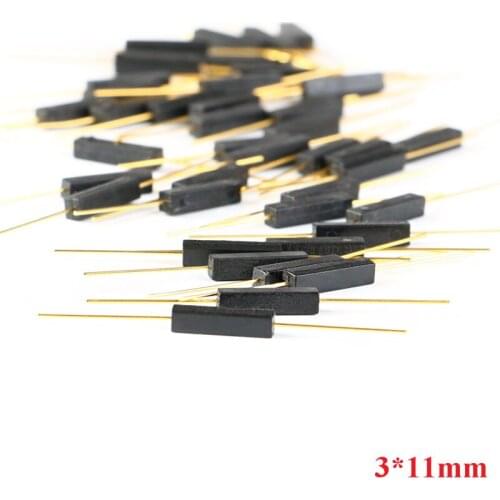10Pcs Plastic Reed Switch 3*11mm Magnetic Reed Switchs Sensor Normally Open DIY Kit Electronic NO