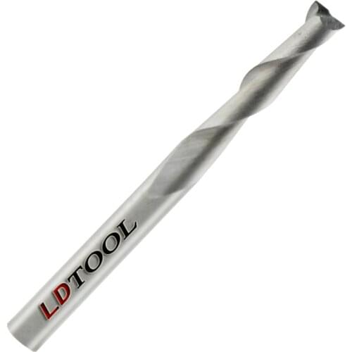 10pcs 3.175 X 15mm Carbide CNC Two Flute Spiral Bits for Cutting Acrylic MDF CUTTER 2LX3.15 Tools