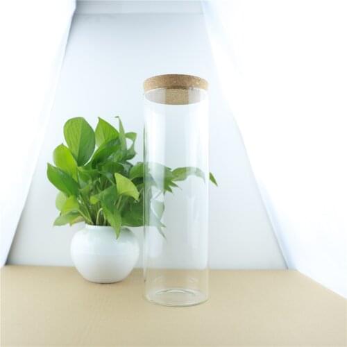 2pcs/lot 100*300mm 2000ml Storage Glass Bottle Food Jar Container Transparent Kitchen Storage Containers Cork Glass Bottles Jars
