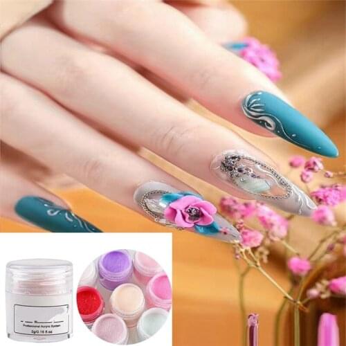 5g Acrylic Powder Acrylic Nail Sculpture Powder Clear White For Fast Builder Nail Extended Nails Manicure Tips