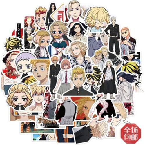 Anime Tokyo Revengers 50 Pcs Computer Mobile Phone Notebook Water Cup Creative Waterproof Sunscreen DIY Stickers