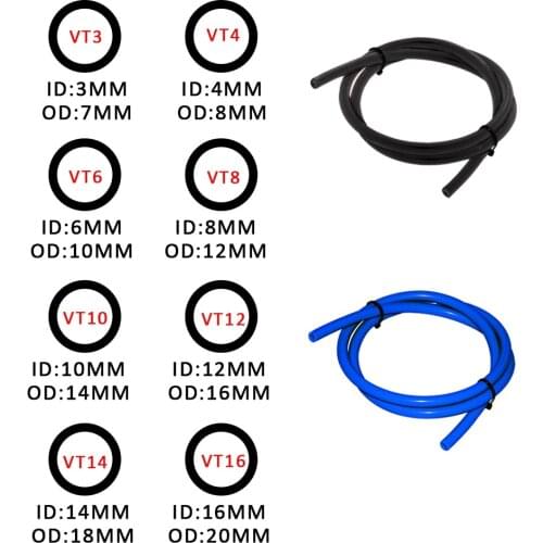 2M Length Silicone Vacuum Tube Hose Silicon Tubing 3MM 4MM 6MM 8MM 10MM 12MM 14MM 16MM Blue Auto parts Universal
