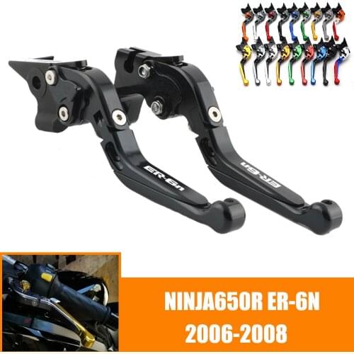 For KAWASAKI NINJA 650R NINJA650 ER 6N ER-6N 2006 2007 2008 06 07 08 CNC Motorcycle Adjustable Brake Clutch Lever Levers Folding