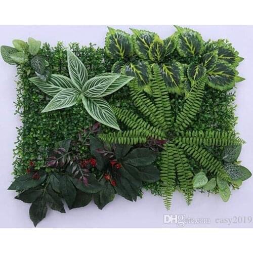 Artificial Plant Lawn DIY Background Wall Simulation Grass Leaf Wedding Home Decoration Green Wholesale Carpet Turf Office Decor