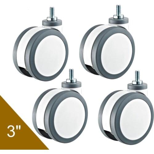 Wear resistance ,Medical/furniture casters/wheels,3 inch,M12x25 screw,Mute Wearable,For Hospital trolley Electronic equipment