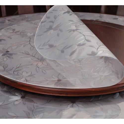 2021 New Customization Mat Tablecloths Soft Glass PVC Transparent Tablecloth Anti-hot Coffee Mat Table Cover Kitchen Oilcloth