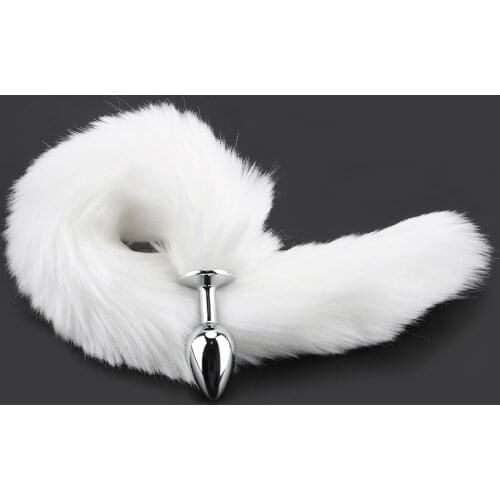 Cute With Cat Ears Headbands Soft Fox Tail Metal Butt Plug Anal Plug Sex Toys For Women Men Couples Smooth Touch