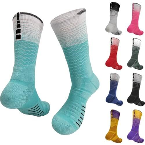 Brand New Multi Colored Anti Slip Applicable To Running Cycling Basketball Sports Socks Woman Man In Cotton Mid-Calf Type XBC620