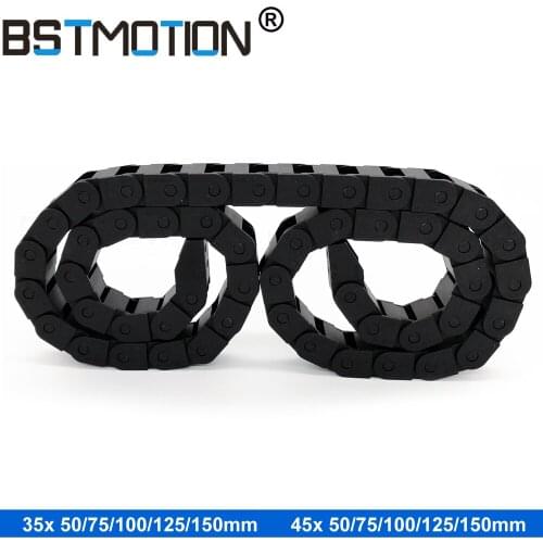 Plastic Opening Drag Transmission Cable Chain 35x50 35x75 35x100 35x125 45x50 35x75 45x100 45x125 Wire Carrier and End Connector