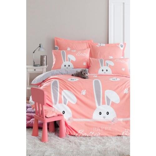 Enlora 100% Natural Cotton Duvet Cover Set Double Turkish Made in Turkey pillowcase bed sheet 4 pieces