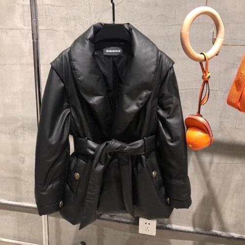 Genuine Leather Down Coat Women Real SheepSkin Out Wear Fashion Women Leather