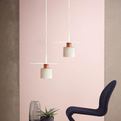 Nordic minimalist living room chandelier Denmark postmodern creative metal bedroom bedside dining room aisle chandelier