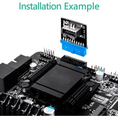 Type C USB3.1 Front Panel Socket USB 3.0 19 Pin to TYPE-E 20Pin Header Extension 1XCB