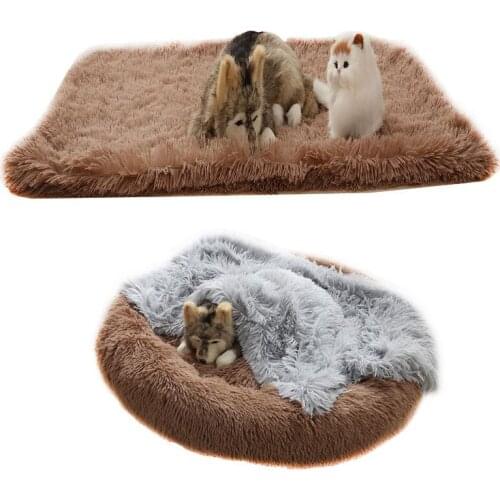 Thickened Double Cozy Plush Dog Blanket Pet Sleeping Mat Winter Soft Warm Pet Throw Cushion Pads for Small Medium Large Cats