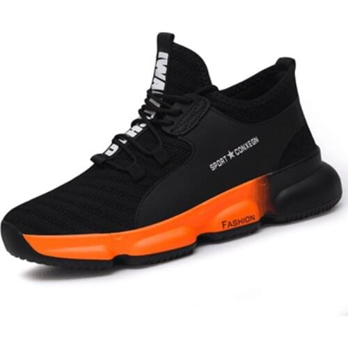 New exhibition Unisex Work safety shoes 2021 fashion Outdoor Steel Toe Cap Anti-smashing Puncture Proof Construction sneakers