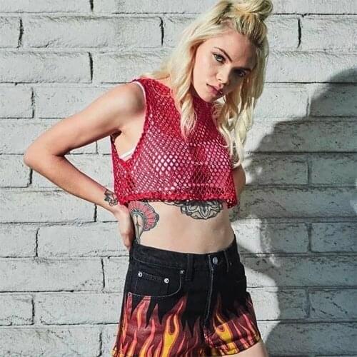 Home&Nest Fashion Womens Solid Netted Round Collar T-Shirt Top Casual Sleeveless T-Shirt Tops Womens T-Shirts Summer New