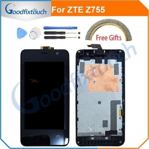 LCD Screen For ZTE Z755 LCD Display Touch Screen Digitizer Assembly With Frame For ZTE Z755 Replacement Parts