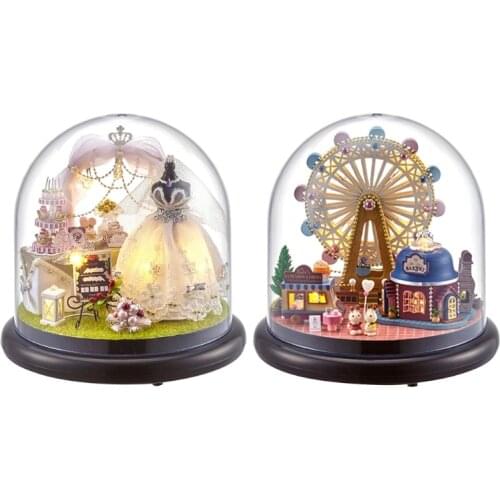1:25 DIY Mini Dollhouse with Furniture Ball Shape Love is Forever Mininatures Room Adults Children Handmade Gifts